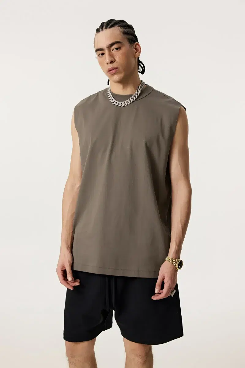 210G Oversized Sleeveless T Shirt for Men | Custom Gym