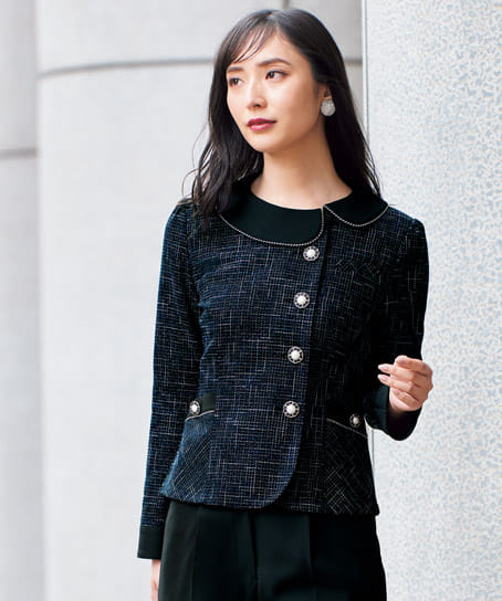 全1色】ジャケット（コスモツイード/エコ素材・裏地なし） 82040