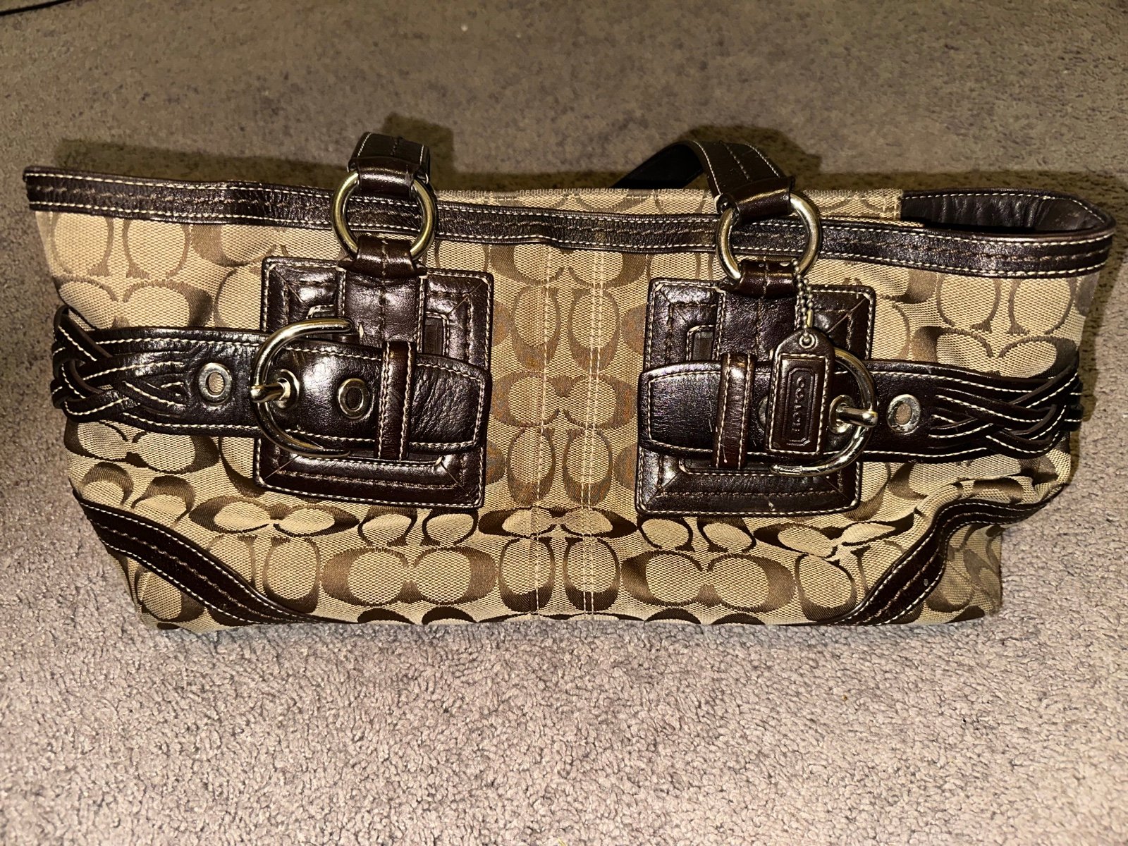 Vintage 2006 Coach Signature Buckle Tote - avconcontrols.com