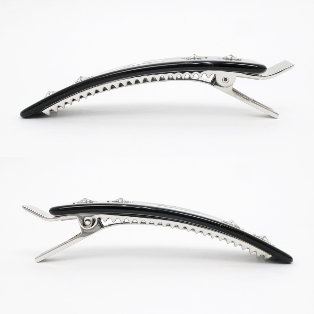 名東】【GUCCI】グッチ アディダス コラボ ヘアクリップ ブラック