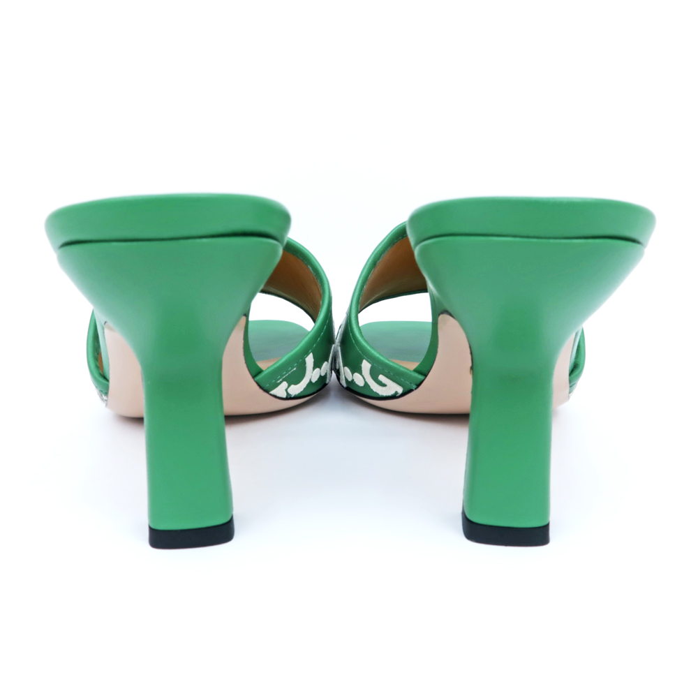 名東】【GUCCI】グッチ アディダス コラボ サンダル グリーン ホワイト