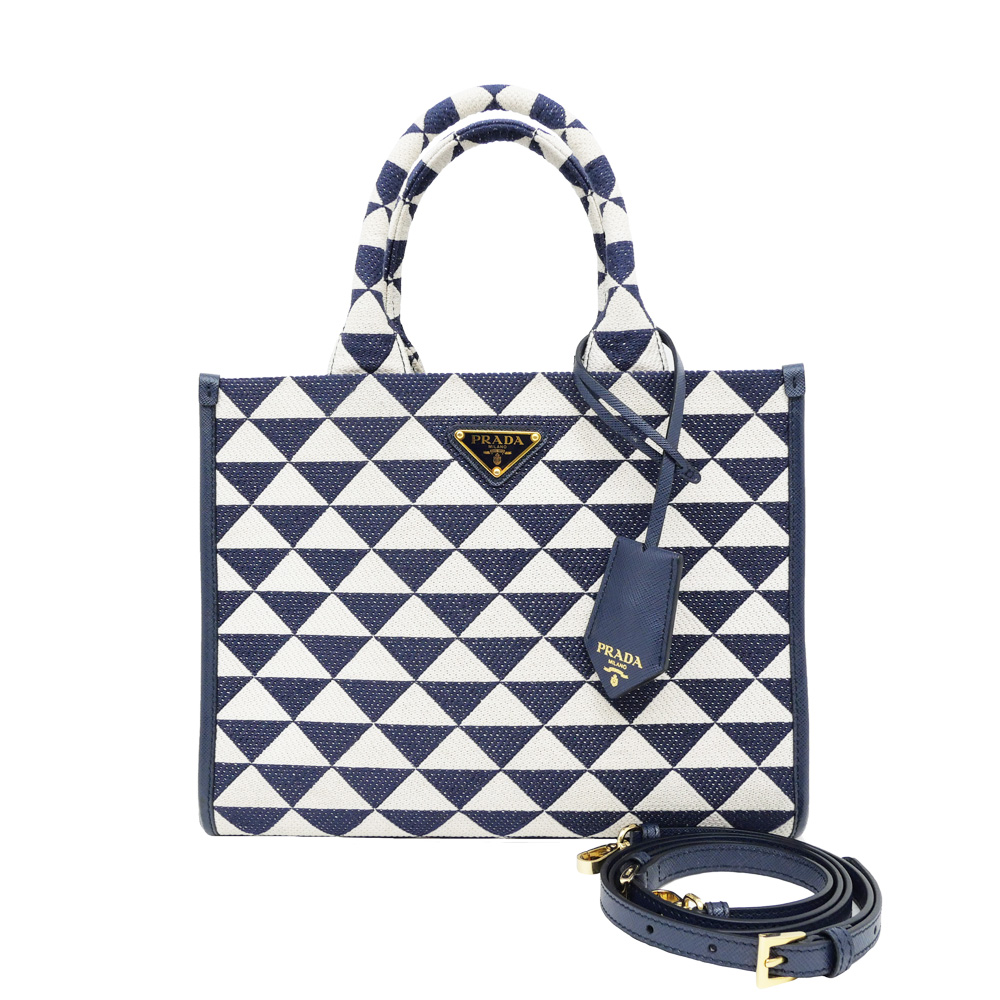 名東】【PRADA】プラダ TRIANGOLO JACQU ハンド 2WAY ショルダーバッグ