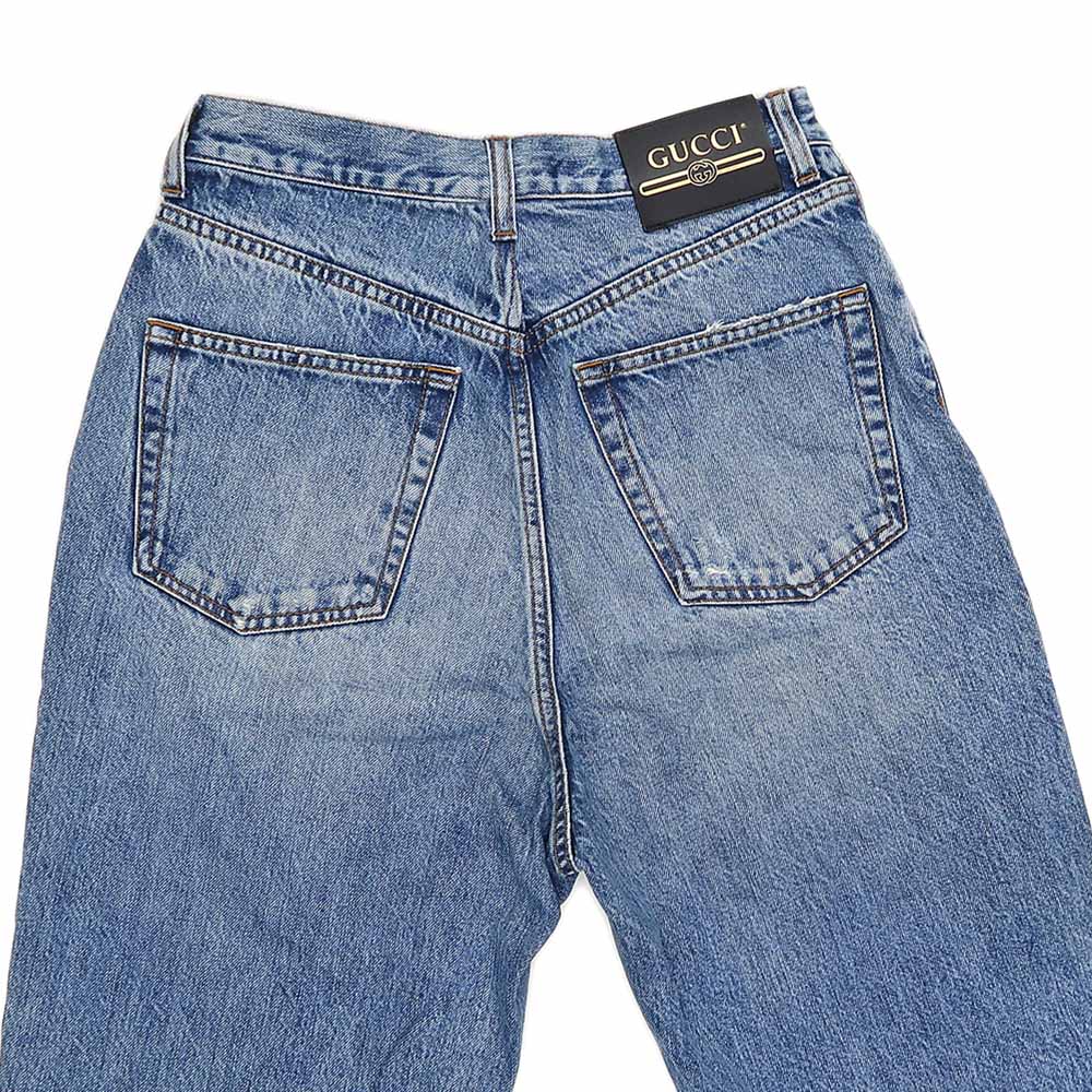 名東】【GUCCI】グッチ デニムパンツ ダメージ加工 27サイズ ライト