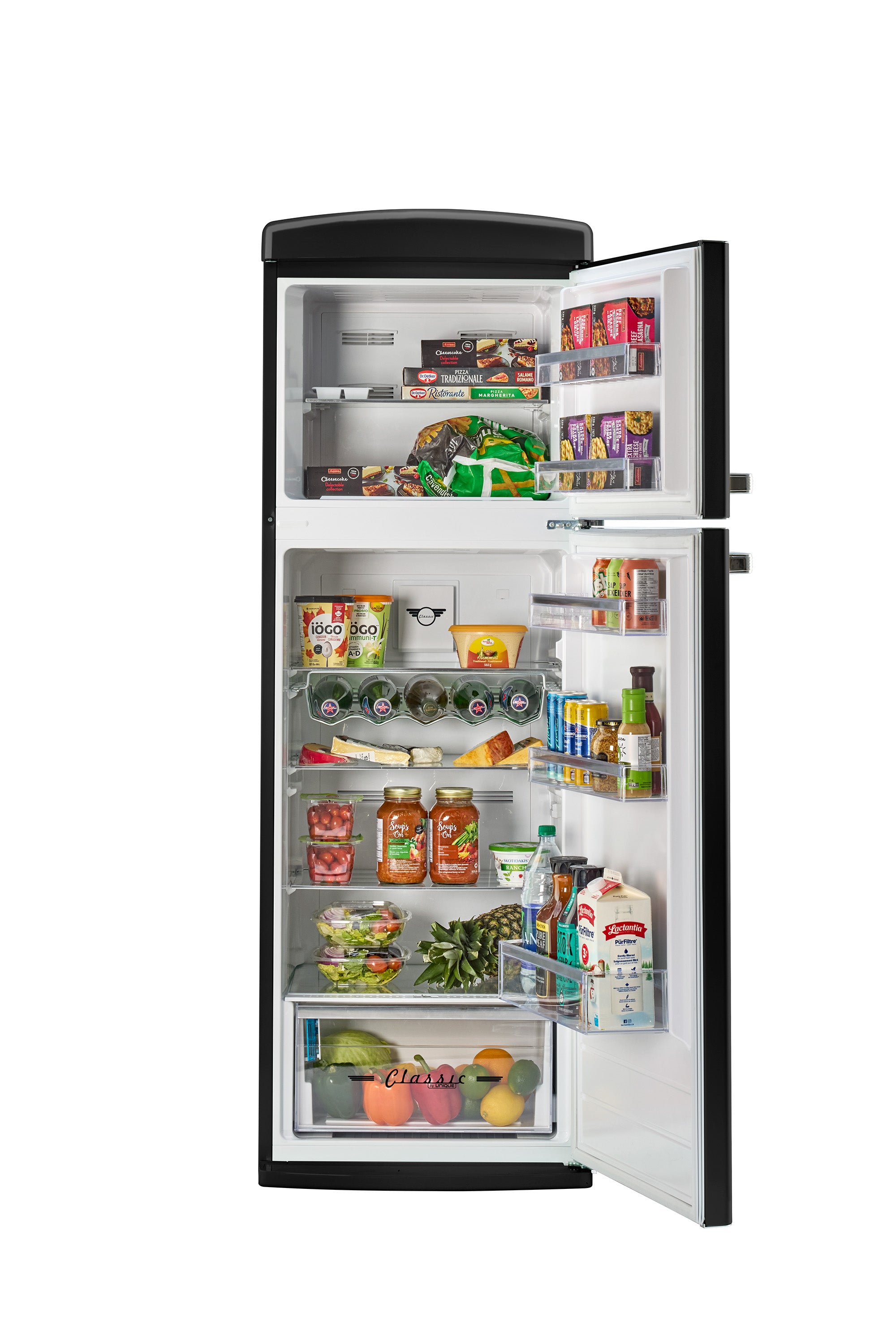 Unique 310L Midnight Black Top Mount Refrigerator – Unique Appliances