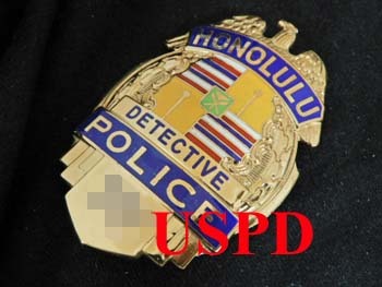 ホノルル市警察実物実物支給バッジ ディテクティブ - USPD GEAR