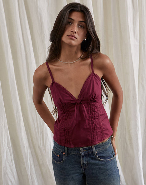 Burgundy Cami Top | Jepuni – motelrocks-com-us