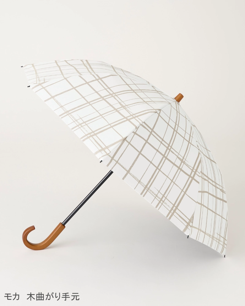 2段折 / 格子 | 完全遮光日傘｜サンバリア100