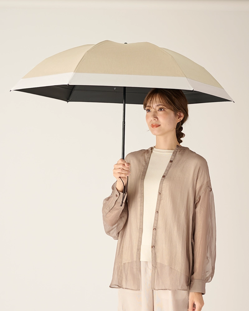 3段折 / コンビmoku | 完全遮光日傘｜サンバリア100