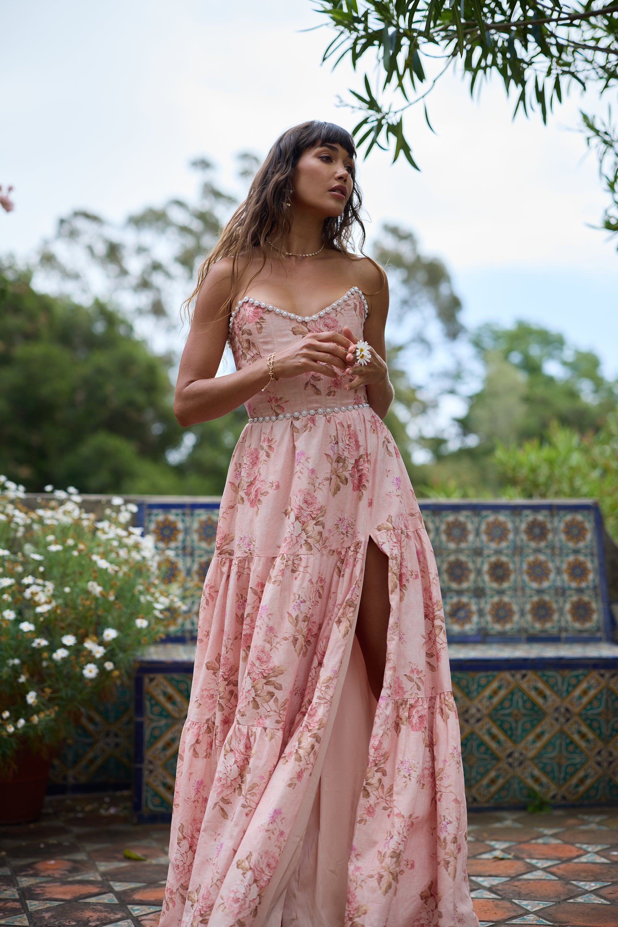 The Vivian Dress in Peach Tapestry – V. Chapman