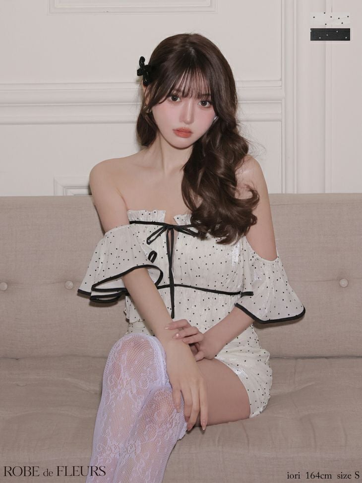 ROBE de FLEURS ローブドフルール 【XSサイズあり】 ドットラメ