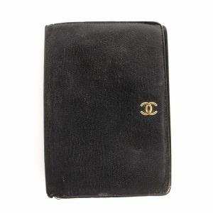 マトラッセ 二つ折り財布 ココマーク ラウンドファスナー ブラック