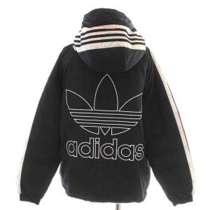 ビッグトレフォイルフード付きダウンジャケット 中綿 ジップアップ