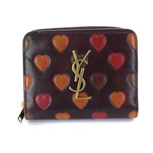 21AW YSL アラウンド 二つ折り財布 レザー ヴィンテージ加工