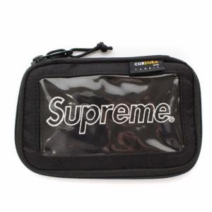 19AW Small Zip Pouch マルチポーチ パスケースロゴ 刺繍 ブラック