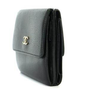 三つ折り財布 ウォレット ミニ ココマーク ダブルホック レザー ロゴ