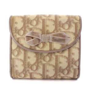 トロッター 財布 二つ折り コンパクトウォレット Wホック リボン