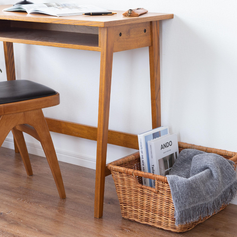 予約販売(3月上旬出荷予定) 天然素材ラタンバスケット（M） 幅40×奥35