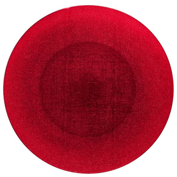 グリッター プレート 35cm レッド | Vetro Felice - 幸せのガラス