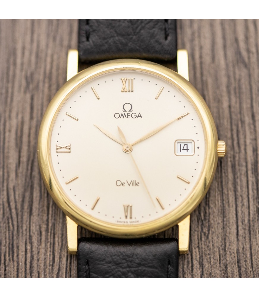 Omega De Ville Quartz - Vintage Men's 18k Yellow Gold Dress Watch