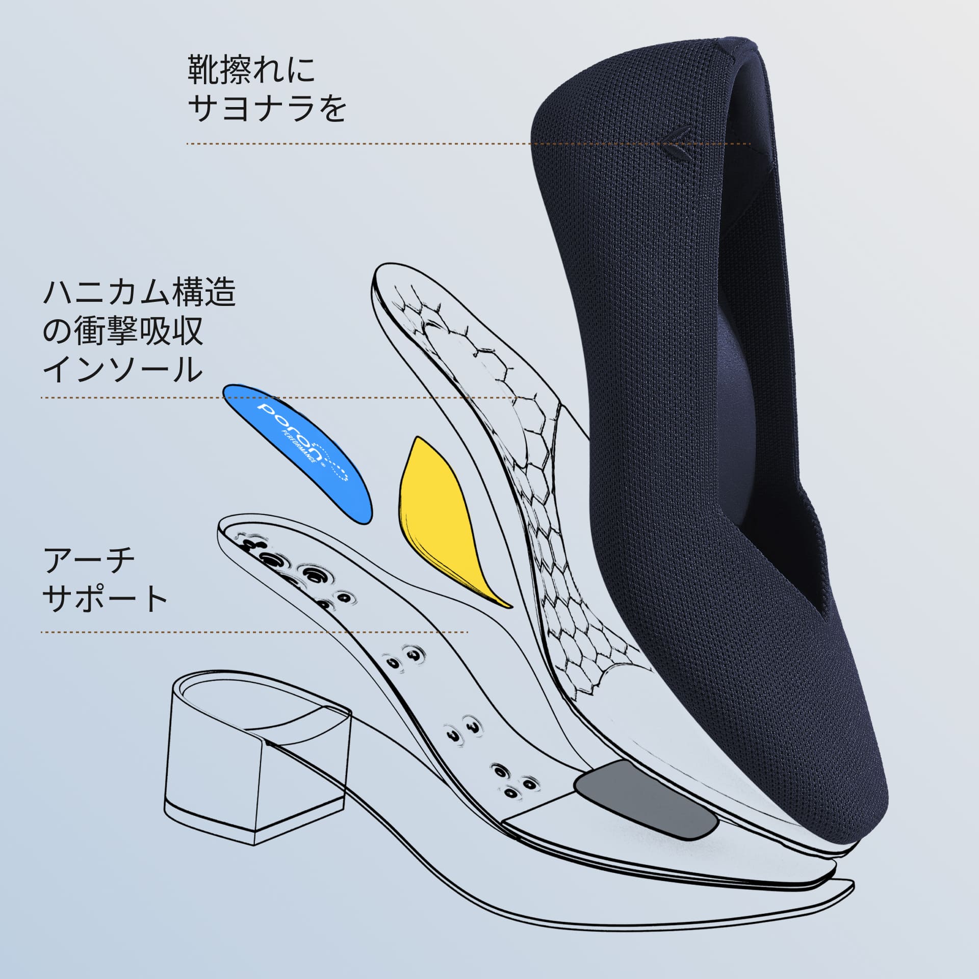 Megan] Square toe Stress-Free Block Heel – VIVAIA JAPAN