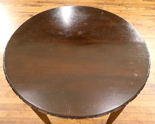 イギリスアンティーク サイドテーブル 机 丸型 マホガニー材 v_59202