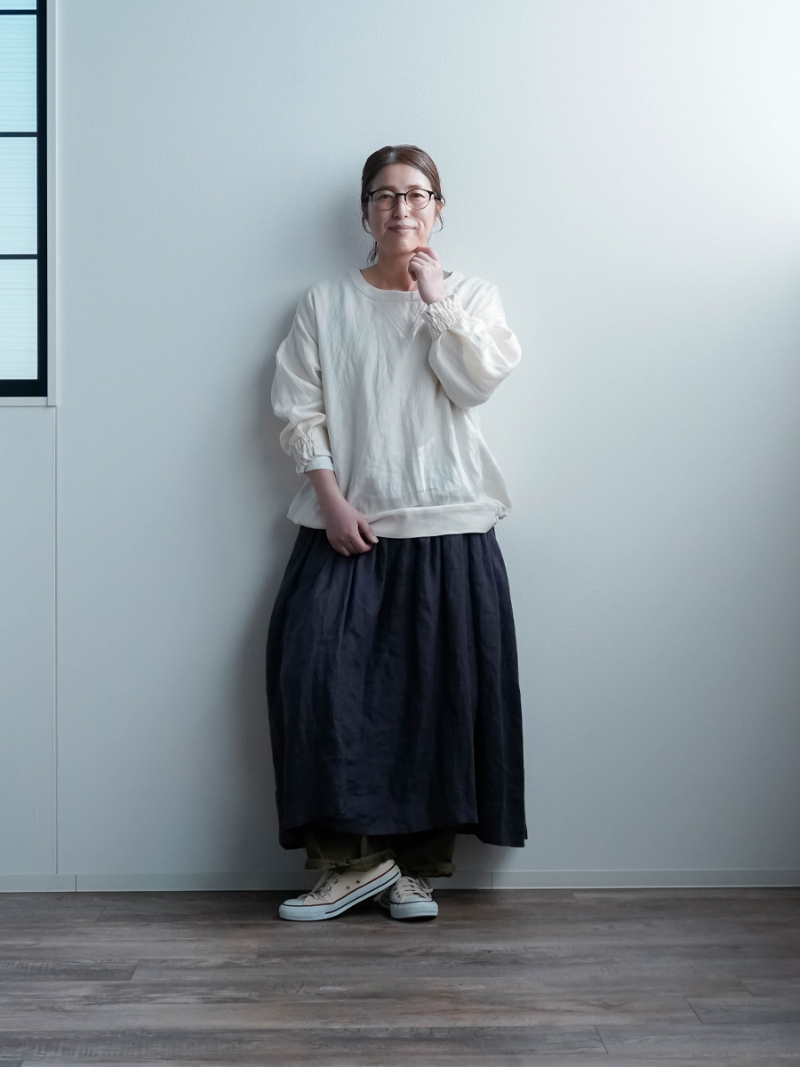 リネンスウェット】サイズ感が大事しっかり者のスウェット ／ セイロン