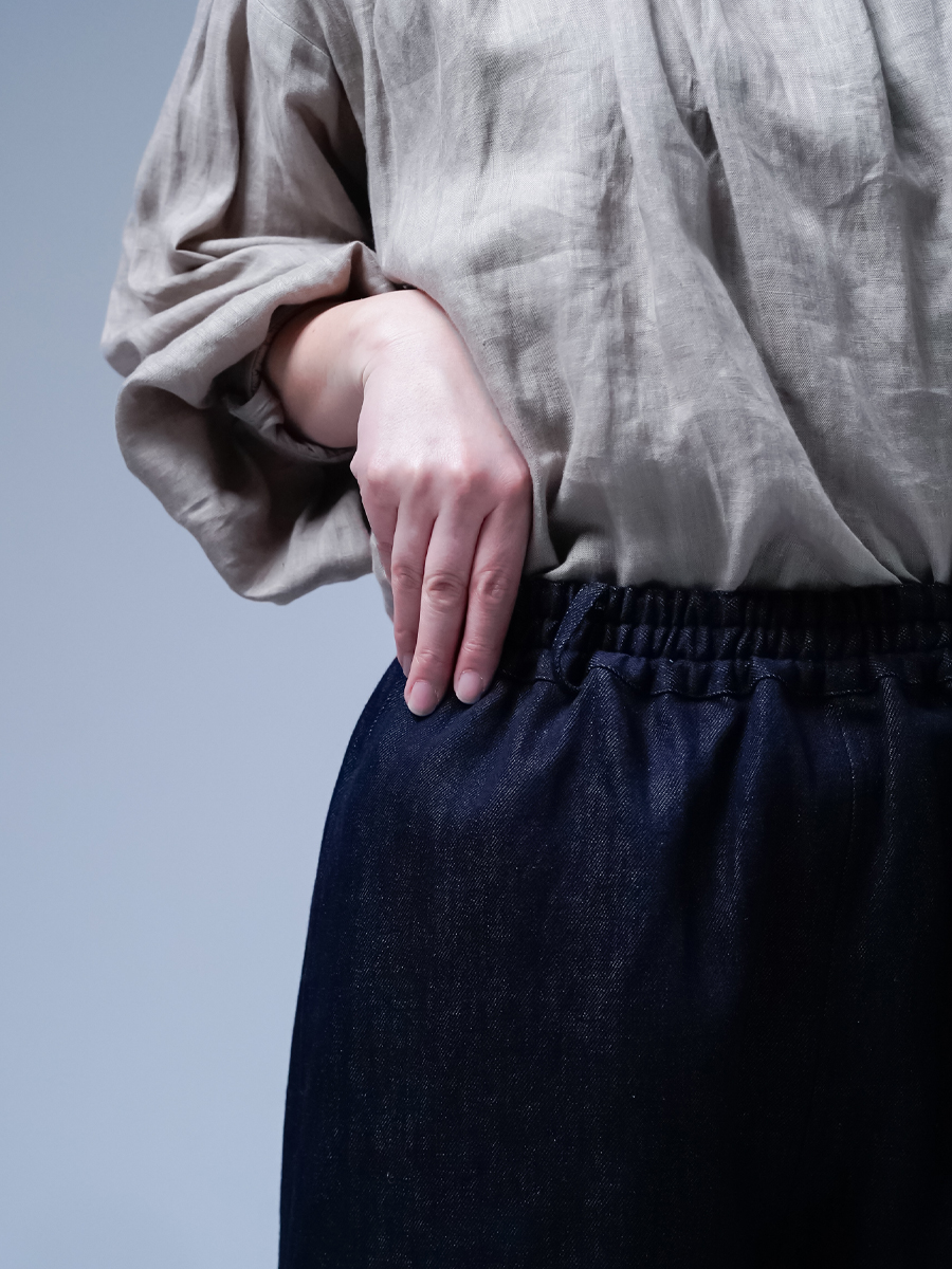 リネンデニム】みんな大好き 一番使いやすいシルエットのデニムパンツ