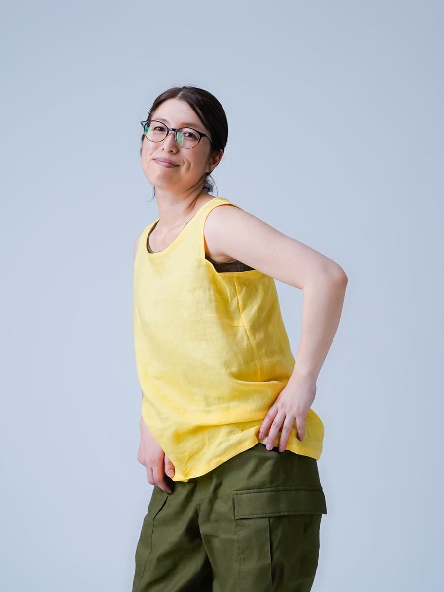 リネンタンクトップ】脇汗対策の救世主 よしタンクNEO ／ 4色展開 p005d