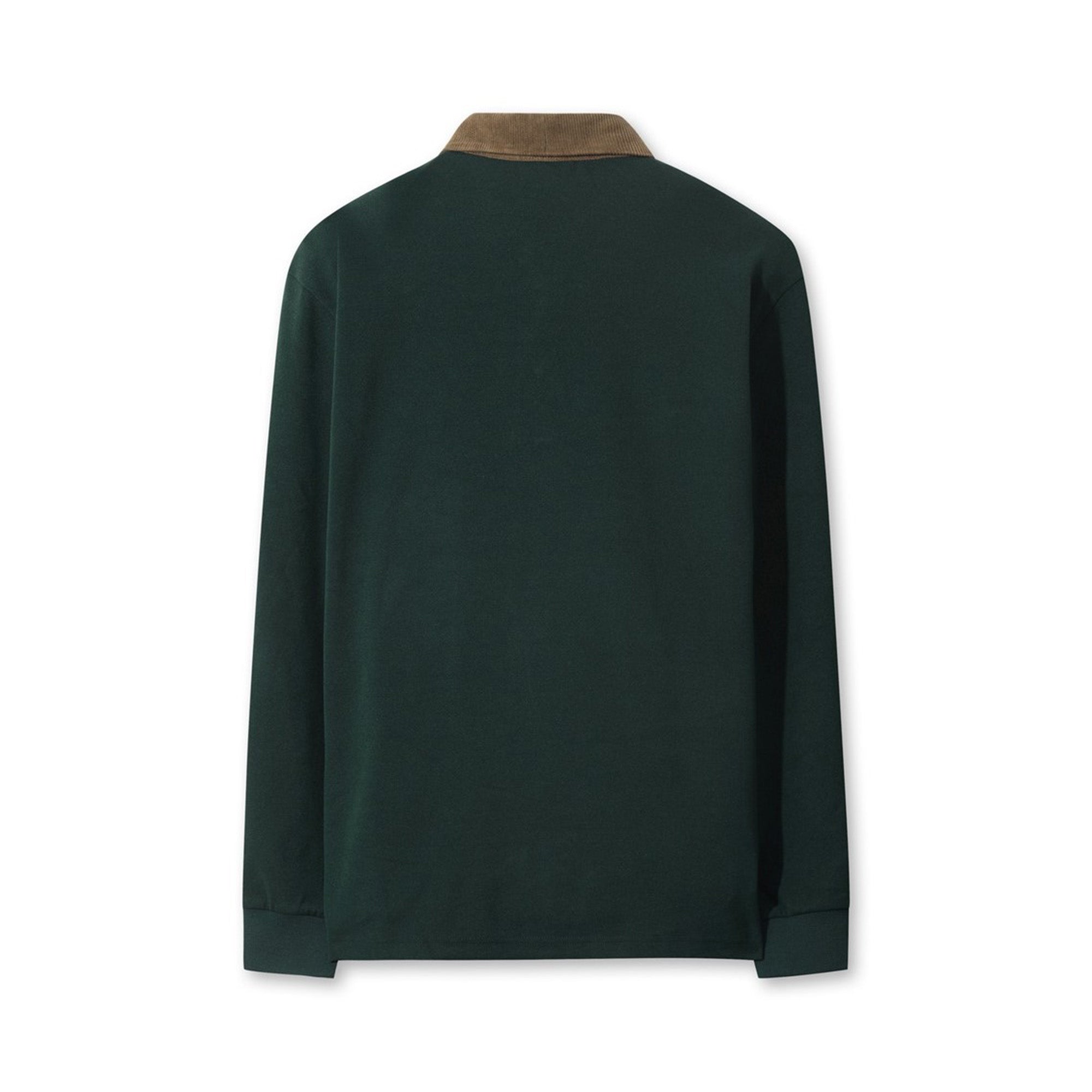 MEN コーデュロイカラーポロシャツ ダークグリーン