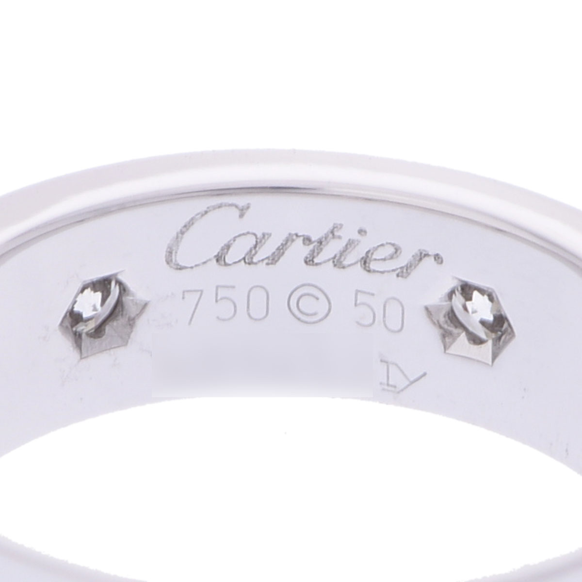 カルティエ ラブリング #50 フルダイヤ シルバー K18ホワイトゴールド
