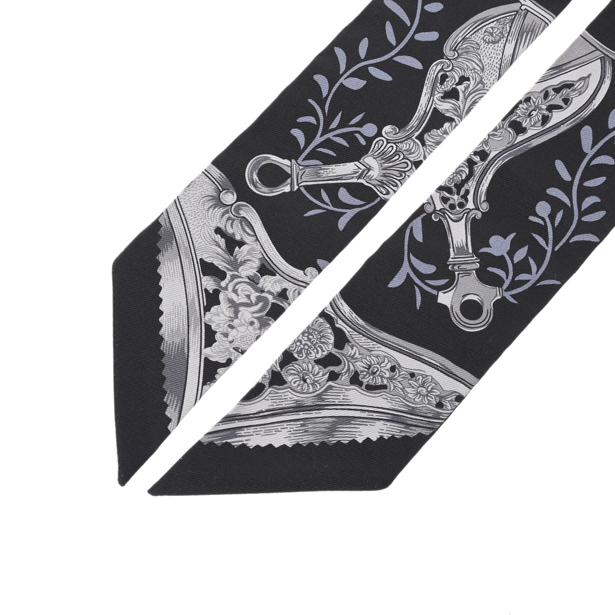 エルメス ツイリー ETRIERS REMIX ブラック 063502T シルク100