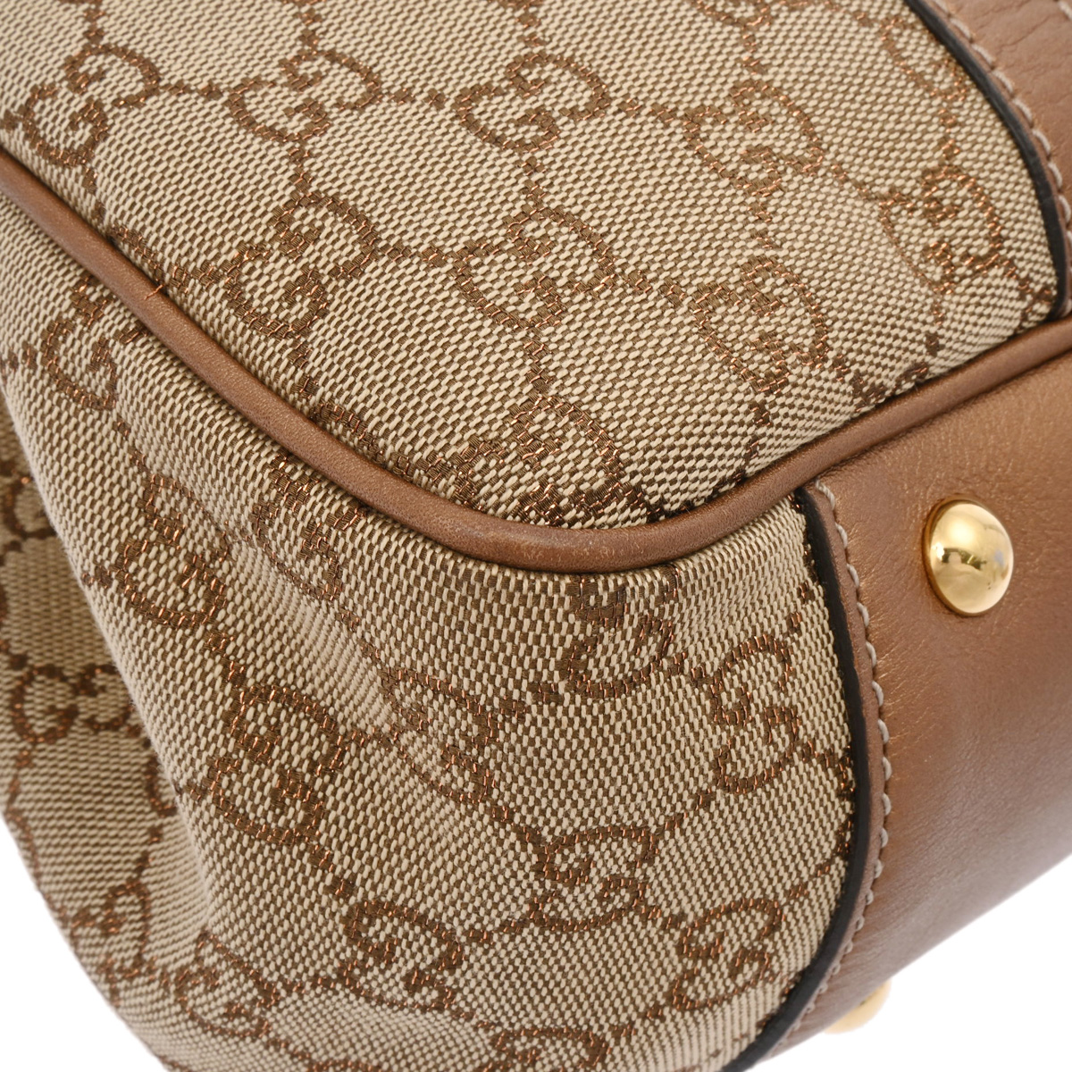 グッチ ベージュ/ブロンズ 232957 GGキャンバス/レザー レディース