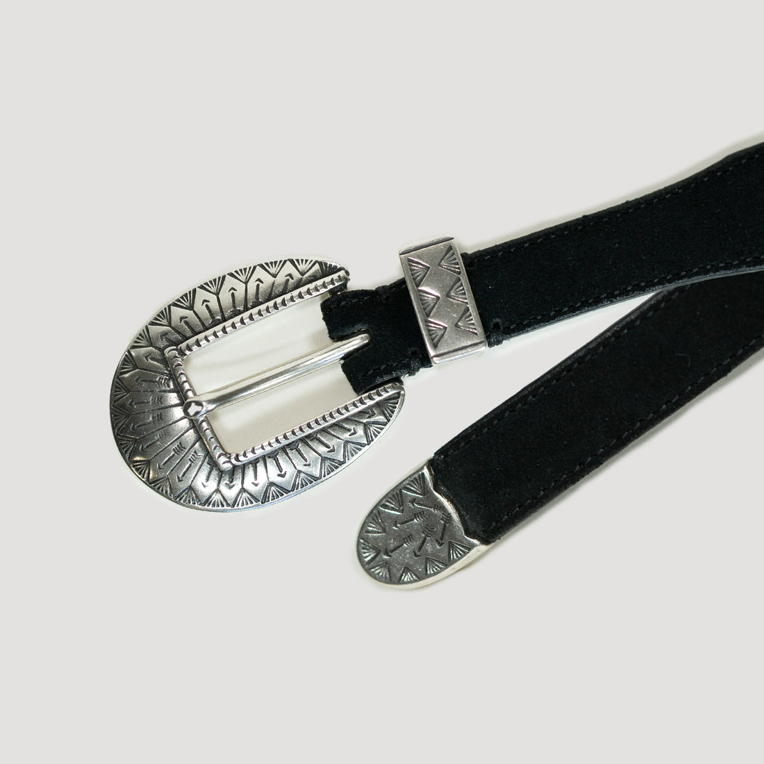 ALBERTO LUTI/Suede Concho Belt/Black – WEARLNESS