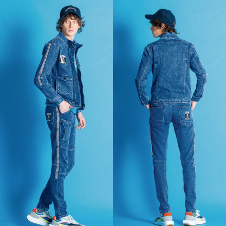 特価 [アイズフロンティア] 7012 ストレッチ3Dデニムカーゴパンツ