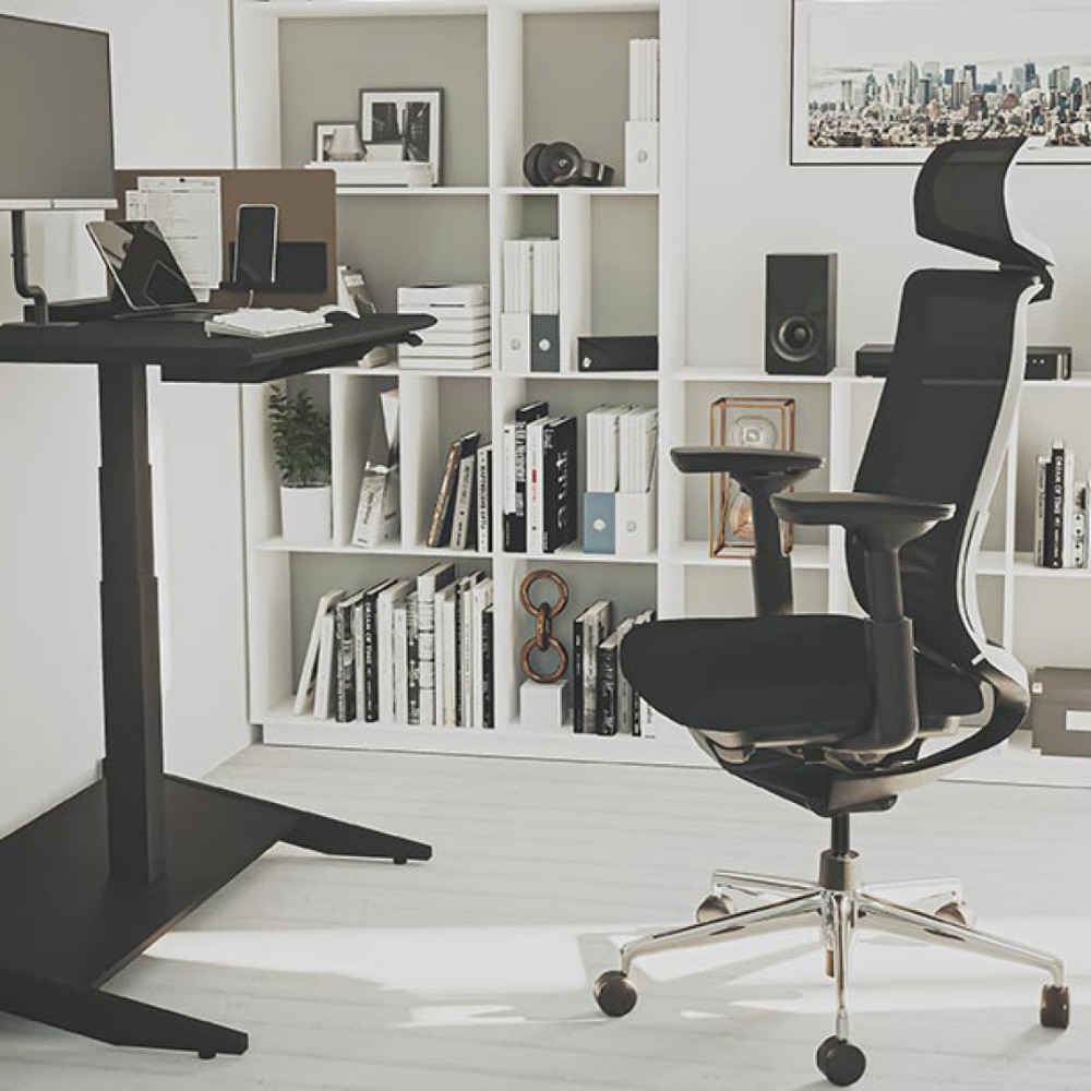 Bezel ベゼル／モデレートタイプ／T型肘／ブラック樹脂脚／ランバー