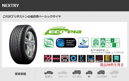 ワールドセレクト / ブリヂストン NEXTRY 145/80R13