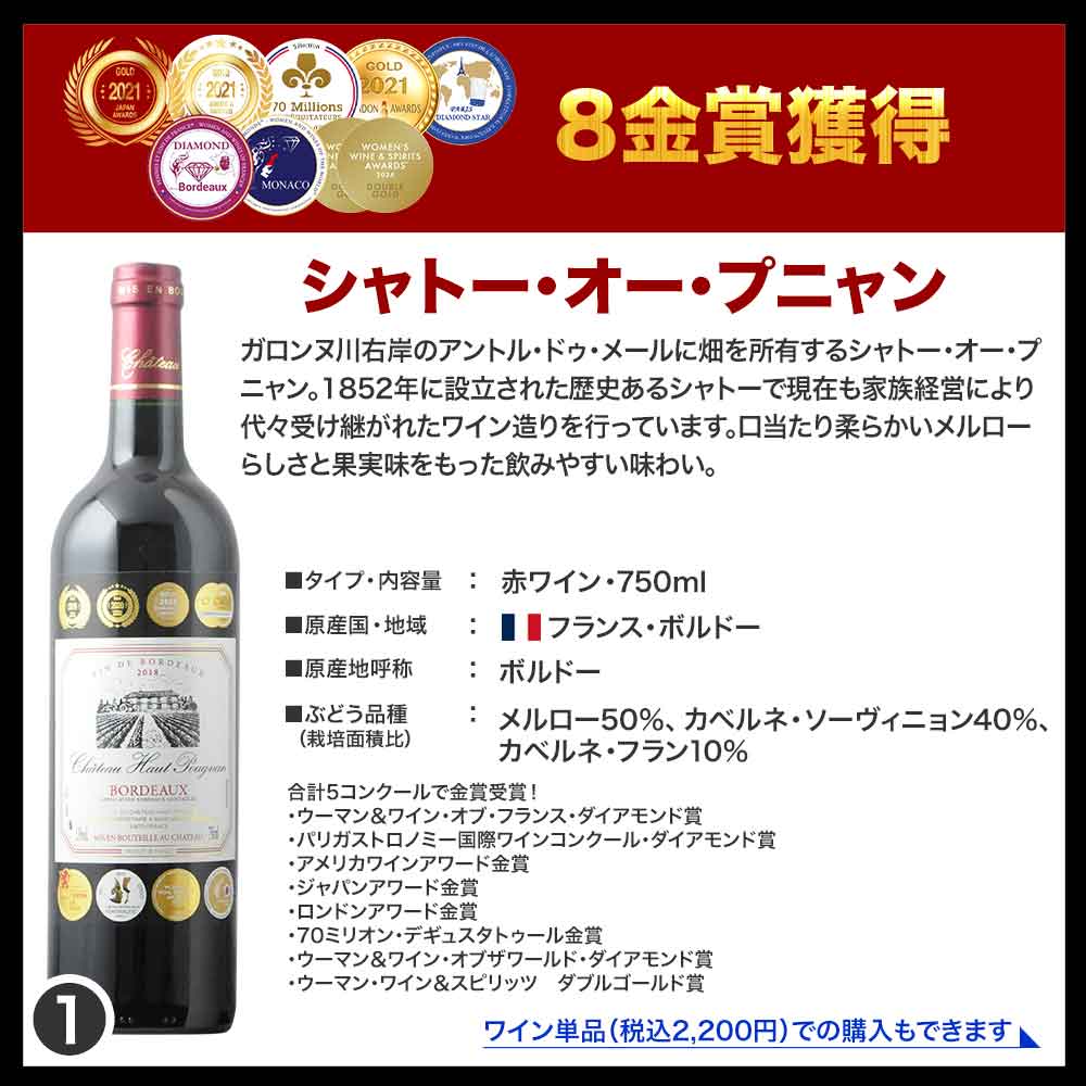 合計23金獲得！プレミアム金賞ボルドー3本セット「12/11更新