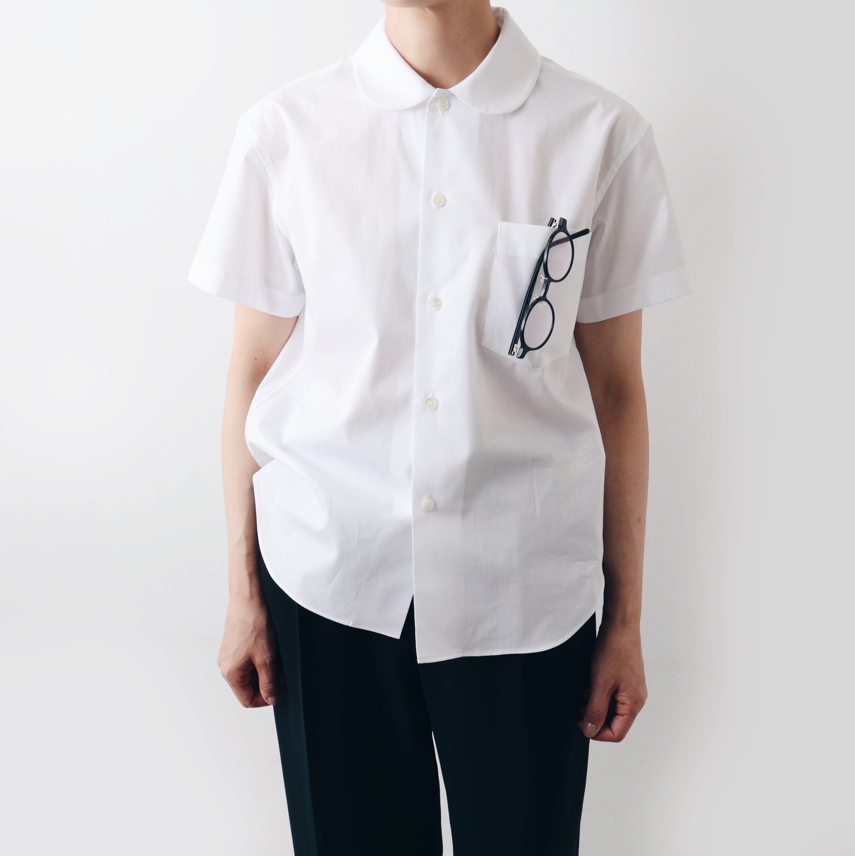 tao タオ 丸襟半袖ブラウス