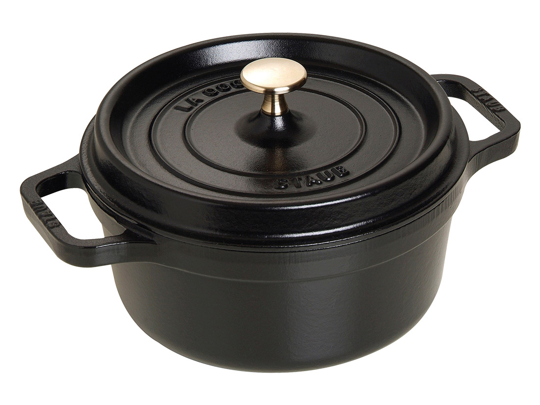 STAUB ピコ・ココット ラウンド 22cm ブラック 2.6L | 鍋 | お菓子