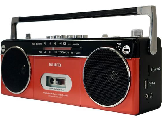 aiwa ラジオカセットプレーヤー GAA4-RCP0002(RD)が9,599円 通販