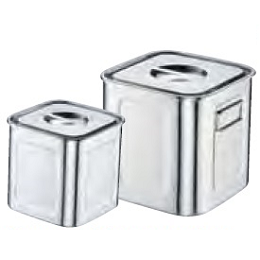 18-8 深型 角キッチンポット AKK-06 18cm｜業務用厨房機器通販の厨房