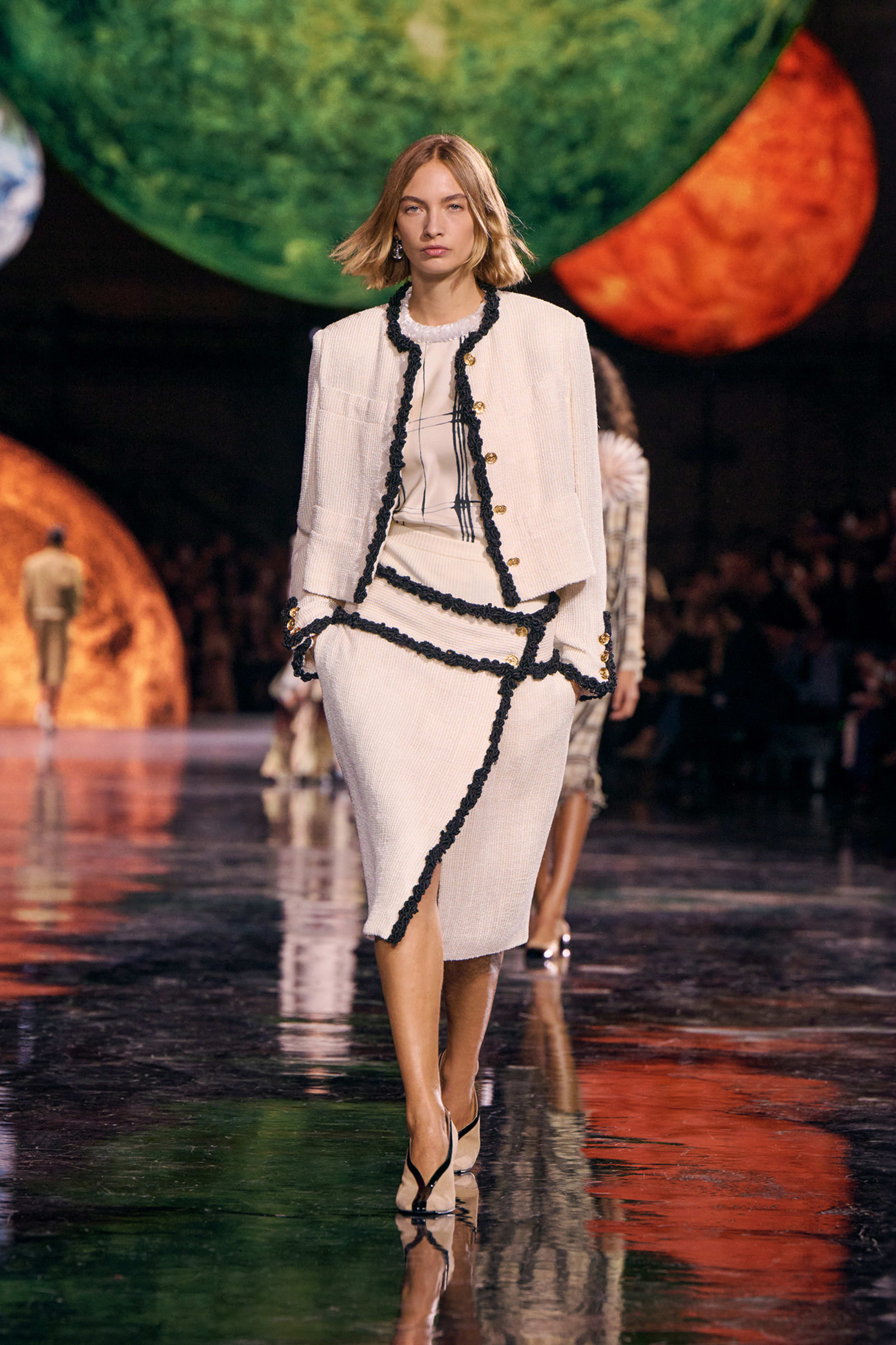 スカート - ツイード、ホワイト & ブラック — ファッション | CHANEL