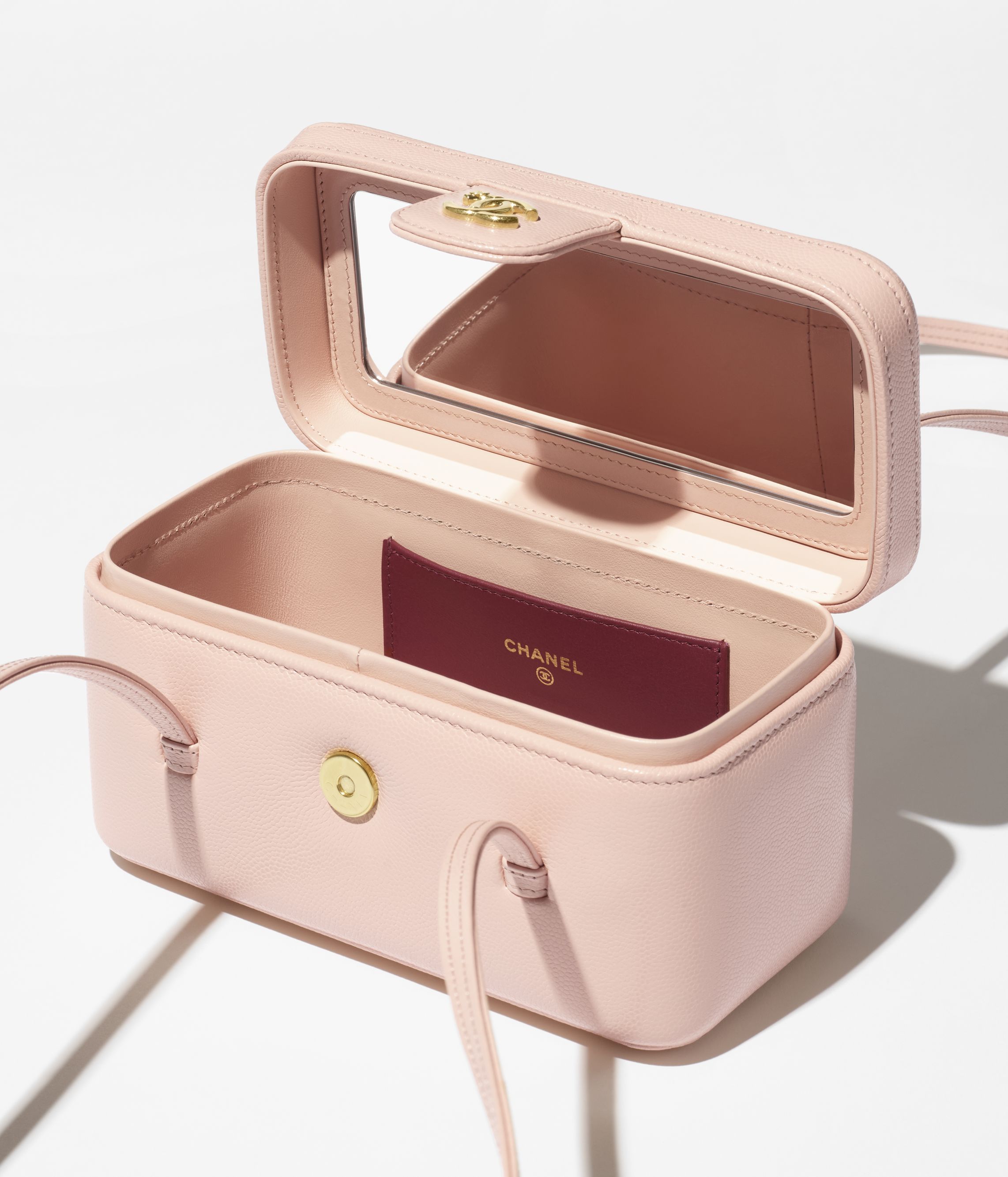 ロング ヴァニティ ケース - シャイニー グレインド カーフスキン