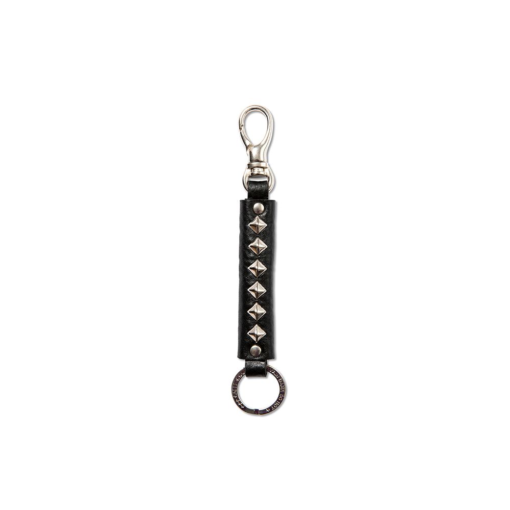 CALEE スタッズレザーキーホルダー　30cm CALEE - STUDS LEATHER KEY HOLDER (BLACK) / スタッズ レザー