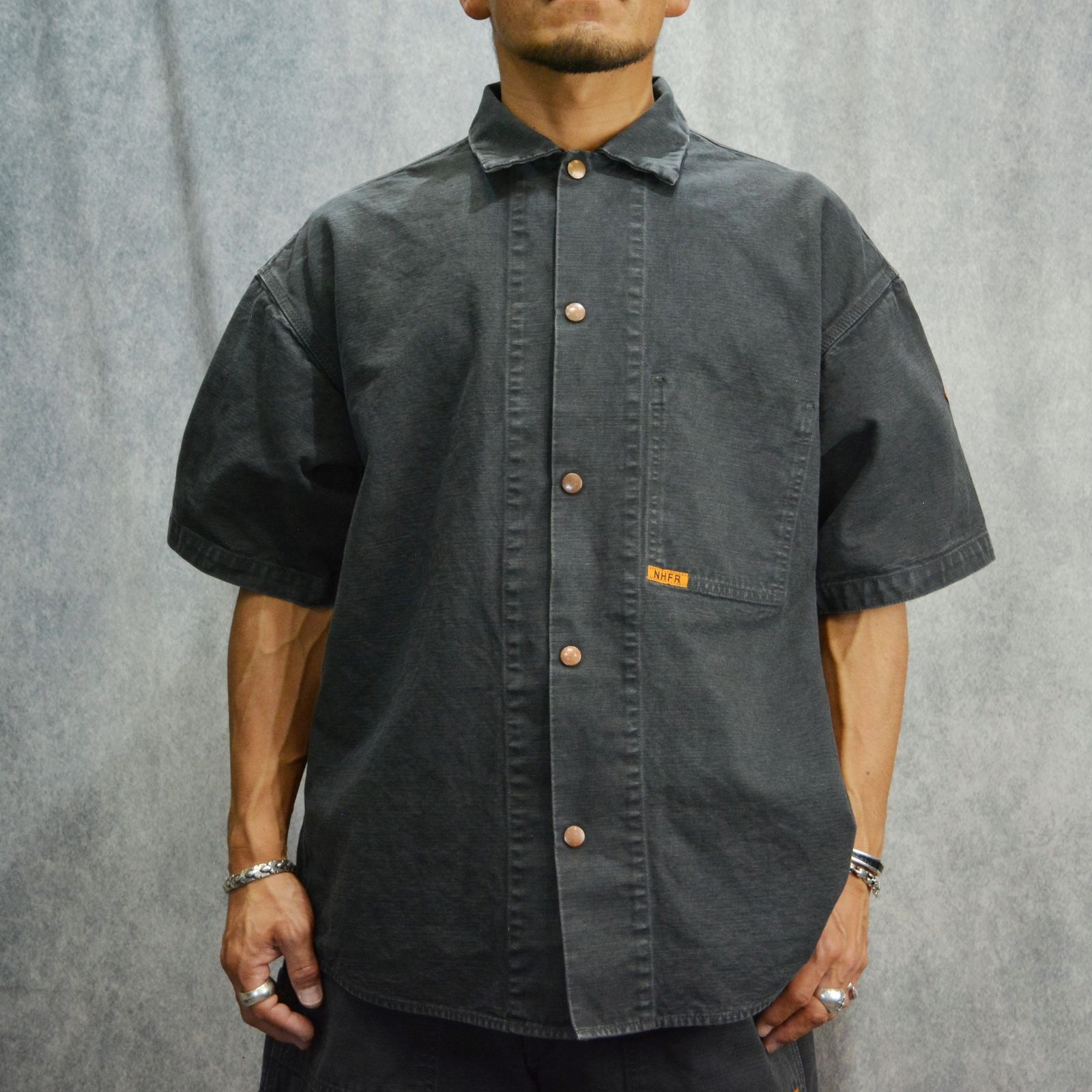 N.HOOLYWOOD - FR HALF SLEEVE SHIRT （CHARCOAL） 半袖シャツ