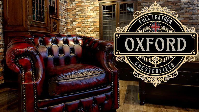 総本革チェスターフィールドソファ オックスフォード -Leather