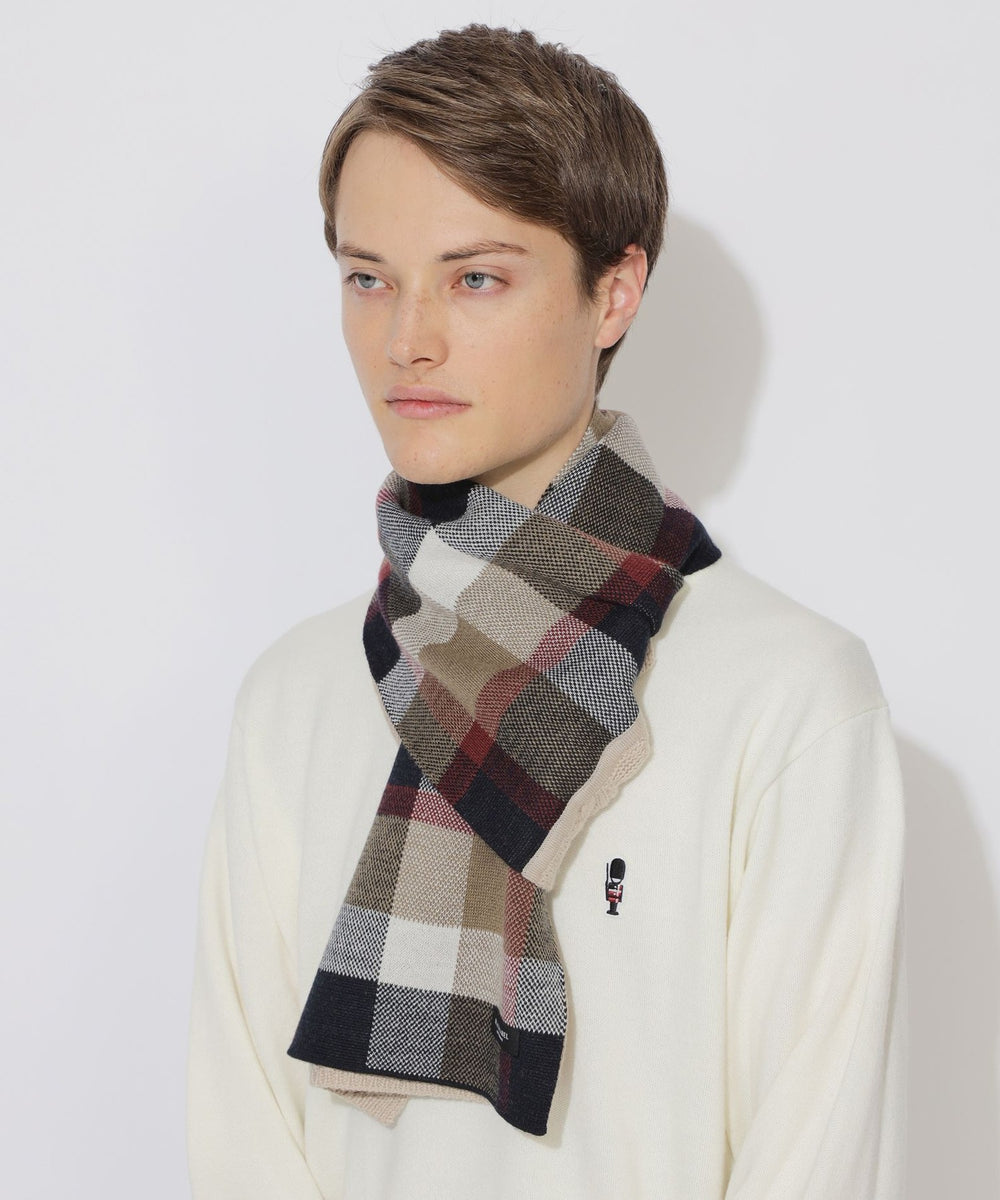 WEB限定】チェックニットマフラー（マフラー/ストール）｜BLACK LABEL