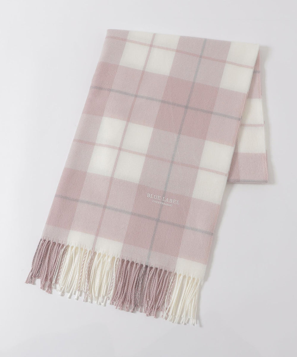アクリルチェックストール（マフラー・ストール・スカーフ）｜BLUE