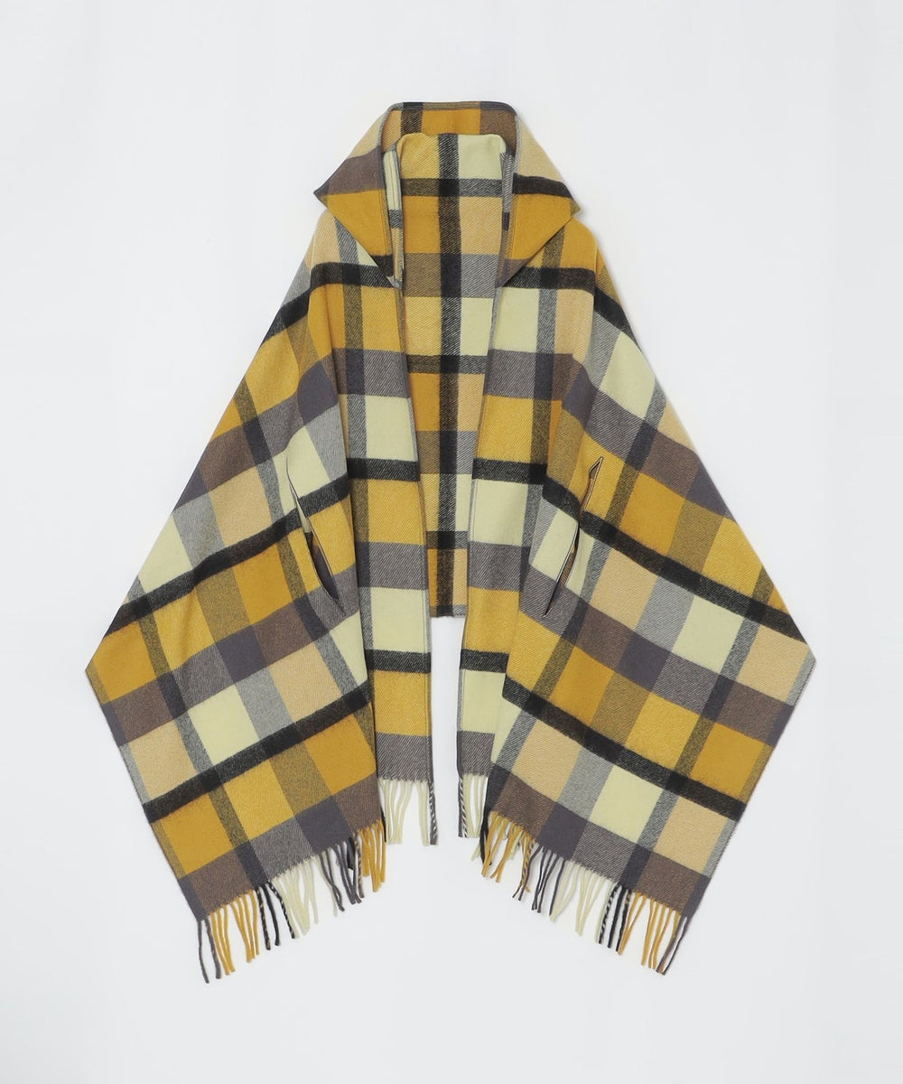クレストブリッジチェックフード付きストール（マフラー・ストール