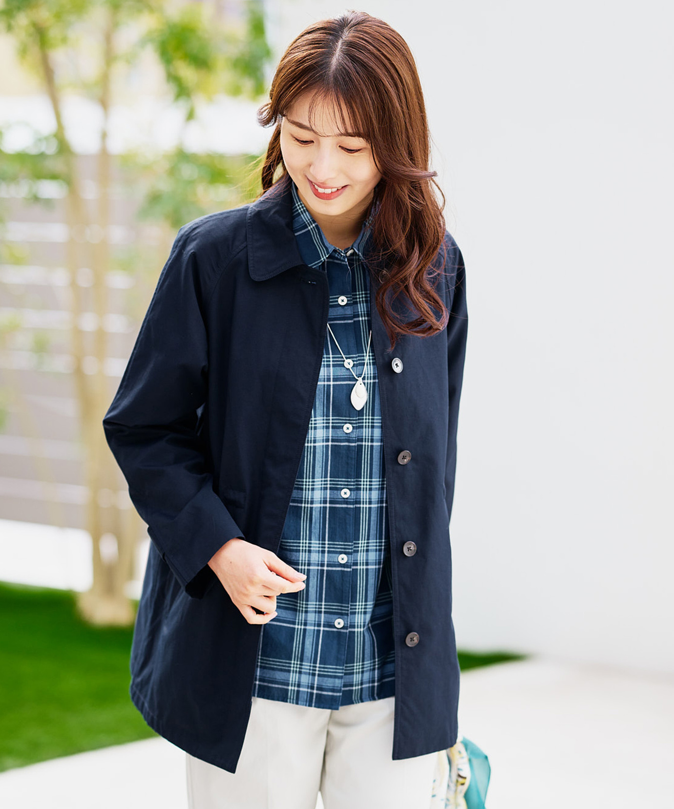 レディース スピンドル付き ステンカラーコート【オンラインショップ